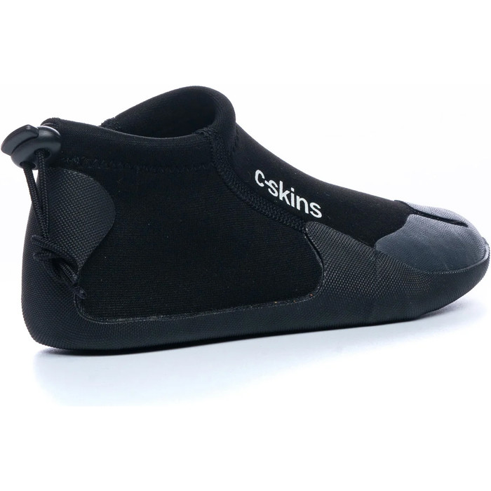 2024 C-skins Junior Legend 3mm Punta Redonda Reef Botas C-rblej - Negro / Verde Flash / Carbn